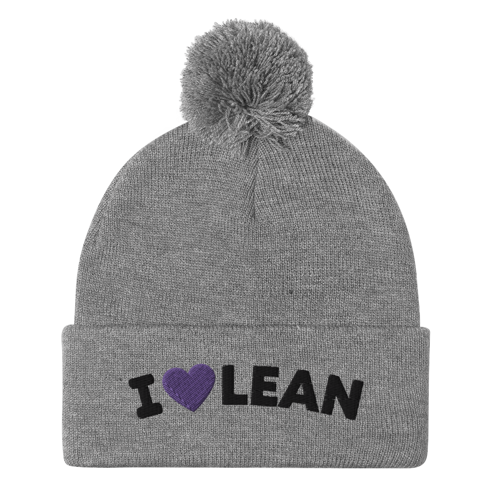 I LOVE LEAN EMBROIDERED POM