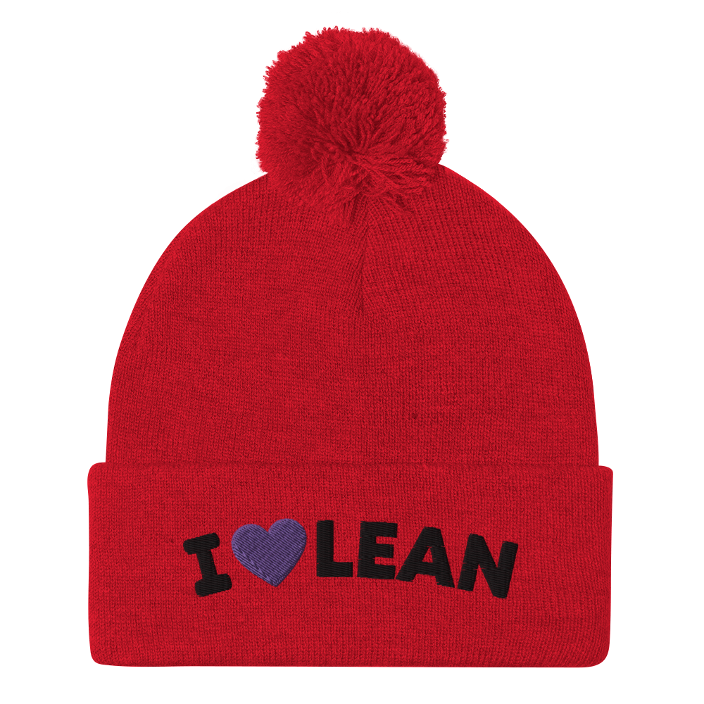 I LOVE LEAN EMBROIDERED POM