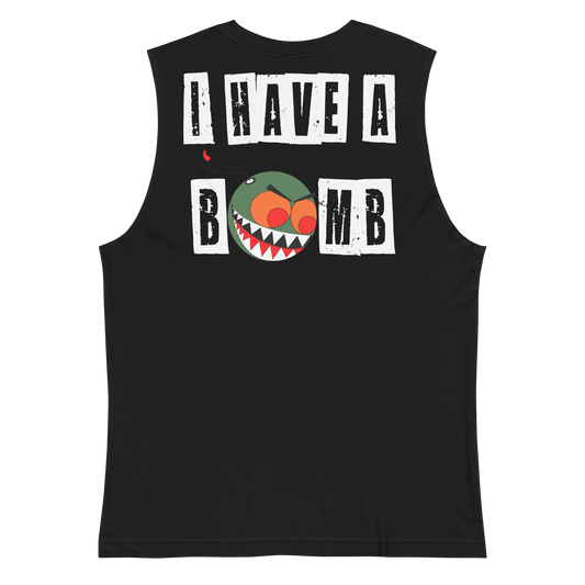 I HAVE A BOMB MENS TANK (WHITE TEXT)
